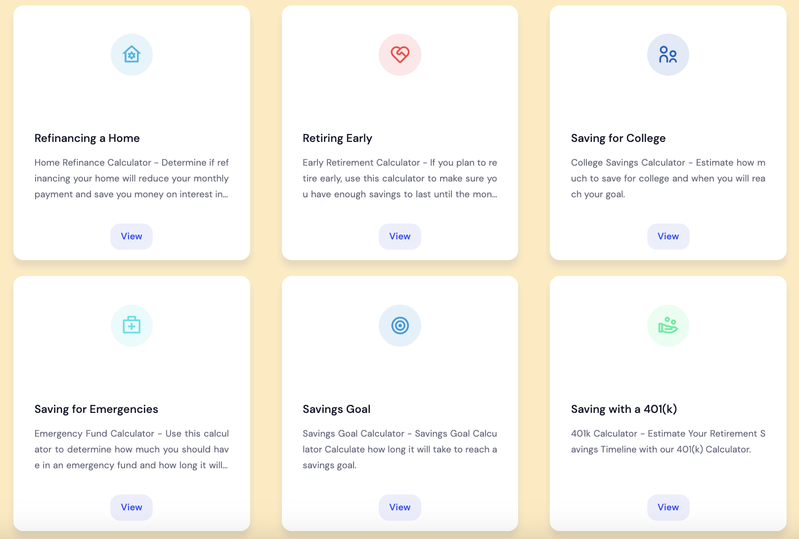 Financial Tool Builder Feature Demo